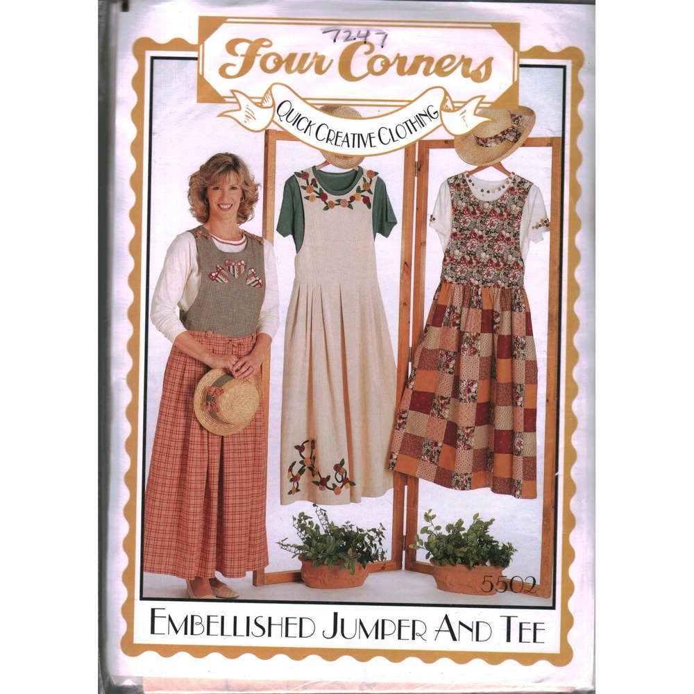 Four Corners 5502 Embellished Jumper and Tee Sewing Pattern PT - XL Cottagecore